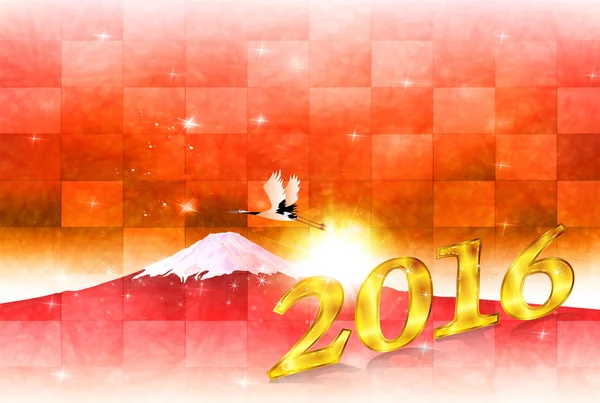 Fuji New Year's card background — Stock Vector