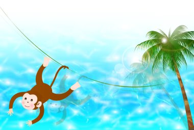 Maymun tebrik kartları arka plan