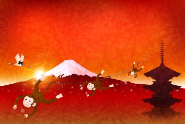 Maymun tebrik kartları arka plan