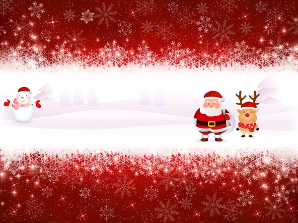 Christmas Santa snow background — Stock Vector