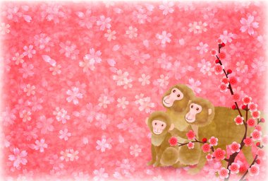 Maymun Kiraz eriği tebrik kartları