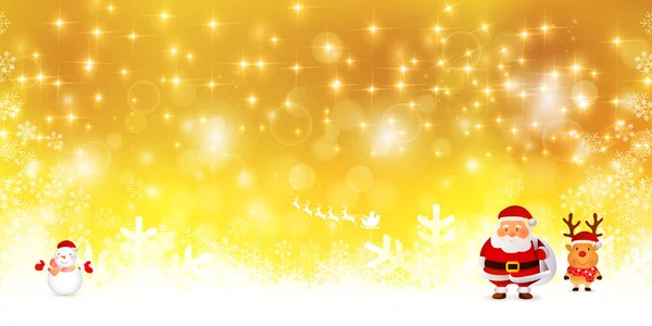 雪圣诞圣诞老人背景 — 图库矢量图片