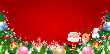 Noel Noel Baba köknar ağaçları arka plan