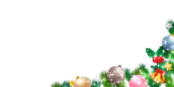 Noël sapins de neige arrière-plan — Image vectorielle
