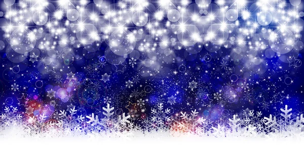 Snow Christmas lichte achtergrond — Stockvector