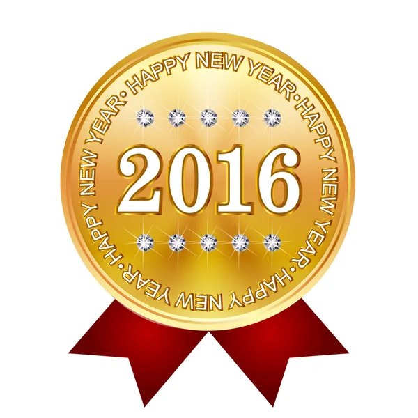 Icône cadre médaille 2016 — Image vectorielle
