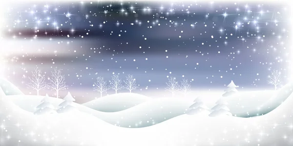 Snow Christmas winter background — Stock Vector