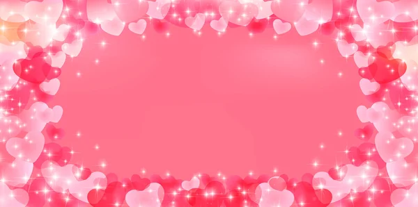 Valentine Fond lumineux coeur — Image vectorielle