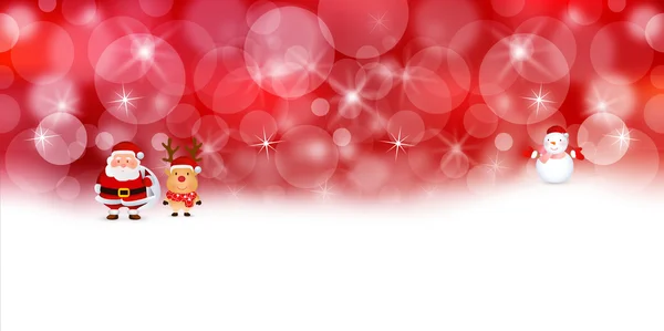 Snow Christmas Santa background — Stock Vector