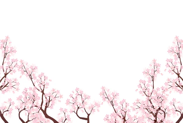 Primavera cereza rosa fondo — Vector de stock