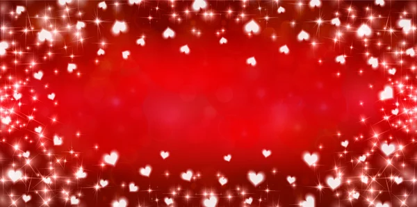 Valentine Herz Licht Hintergrund — Stockvektor