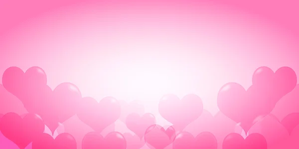 Valentinstag Herz rosa Hintergrund — Stockvektor