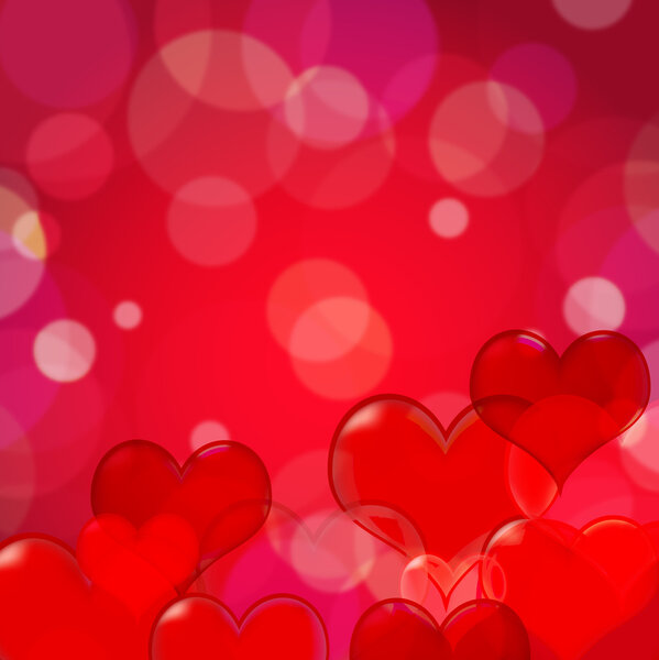 Valentine Heart red background