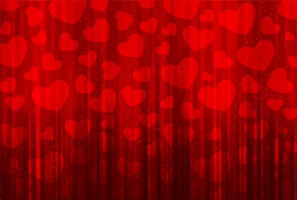 Valentine hjärta röd bakgrund — Stock vektor