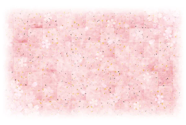 Japanska papper gratulationskort körsbär bakgrund — Stock vektor