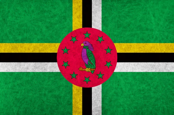 Drapeau du pays du pavillon national Dominique — Image vectorielle