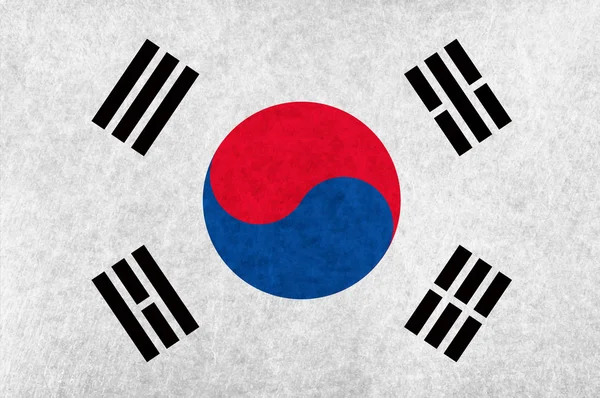 Sydkorea flagga land flagga — Stock vektor