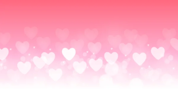 Valentine Herz Licht Hintergrund — Stockvektor