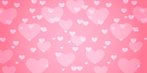 バレンタイン ハート ピンク背景 — ストックベクタ