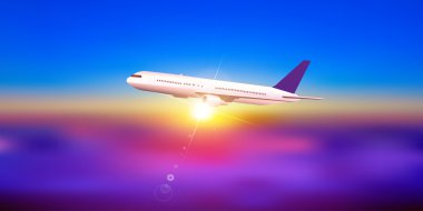 Uçak jet gökyüzü arka plan