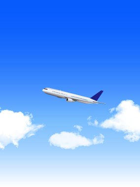 Uçak jet gökyüzü arka plan