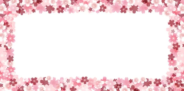 Moldura de flor de cereja de primavera — Vetor de Stock