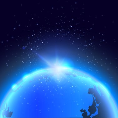 Dünya ve uzay gökyüzü arka plan