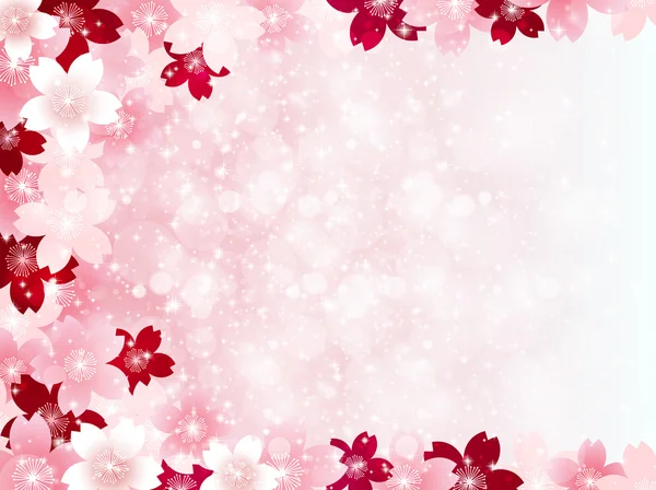 Spring cherry blossom background — Stock Vector