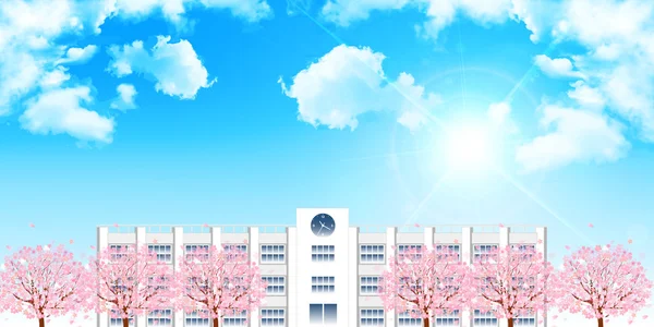 Cherry school printemps fond — Image vectorielle