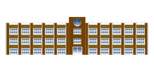 Escuela edificio de la escuela icono — Vector de stock