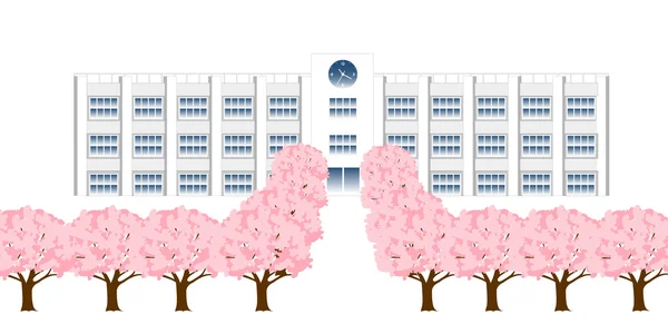 Cherry school printemps fond — Image vectorielle