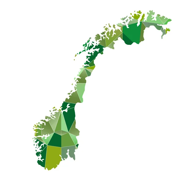 Noruega Mapa ícone do país — Vetor de Stock