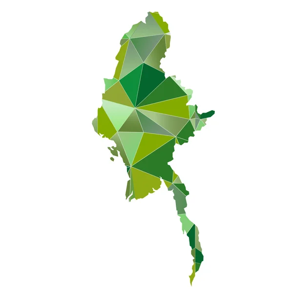 缅甸地图国家图标 — 图库矢量图片