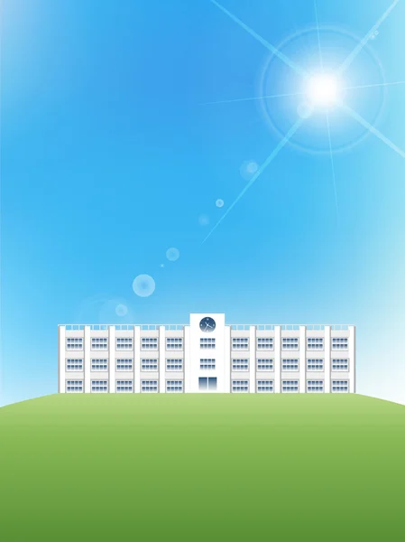 Skolan himmel landskap bakgrund — Stock vektor