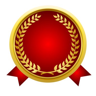 Madalya çerçeve kurdele simgesi