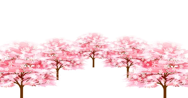 Třešeň jarní květinové pozadí — Stockový vektor