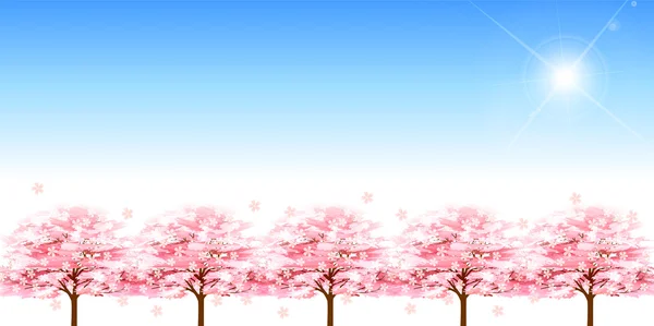 Весенний вишневый фон — стоковый вектор