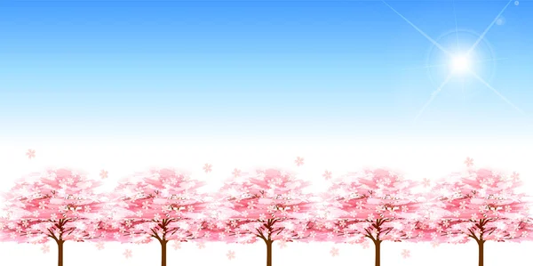 桜春の花背景 — ストックベクタ