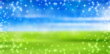 Sky Çayır manzara arka plan