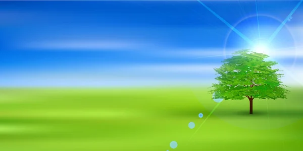 树上新鲜绿叶背景 — 图库矢量图片