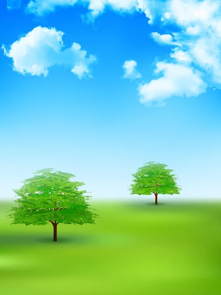 Baum hinterlässt frischen grünen Hintergrund — Stockvektor