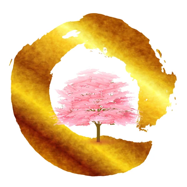 Cerise printemps fleur icône — Image vectorielle