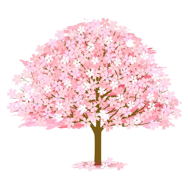 Třešeň jarní květ ikona — Stockový vektor