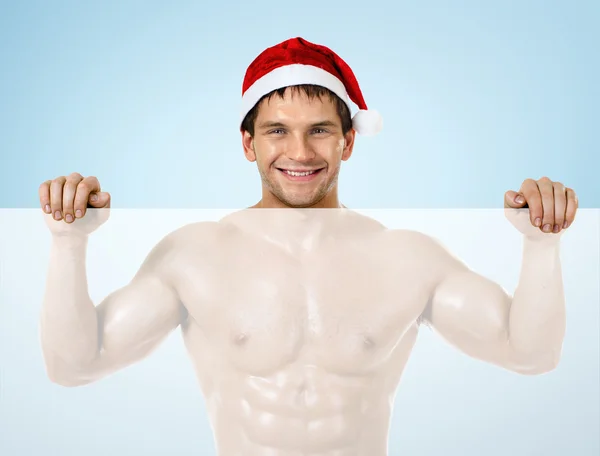 Sexy man Santa Claus — Stock Photo, Image