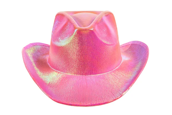 Świątecznie błyszczące różowe stetson kowbojski kapelusz — Zdjęcie stockowe