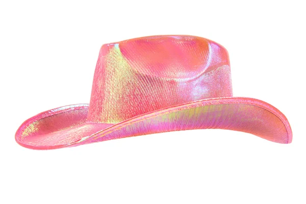 Festively shining pink stetson cowboy hat — Stock Photo, Image