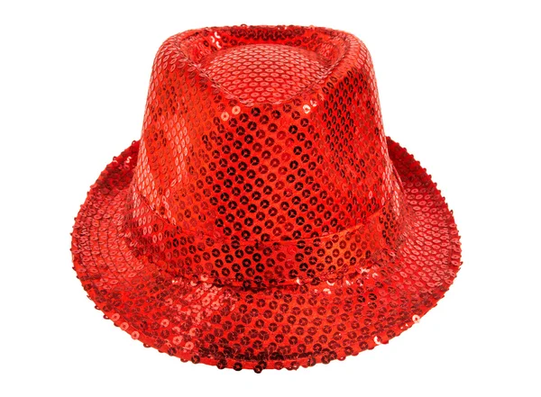 Festlich leuchtender roter Hut — Stockfoto