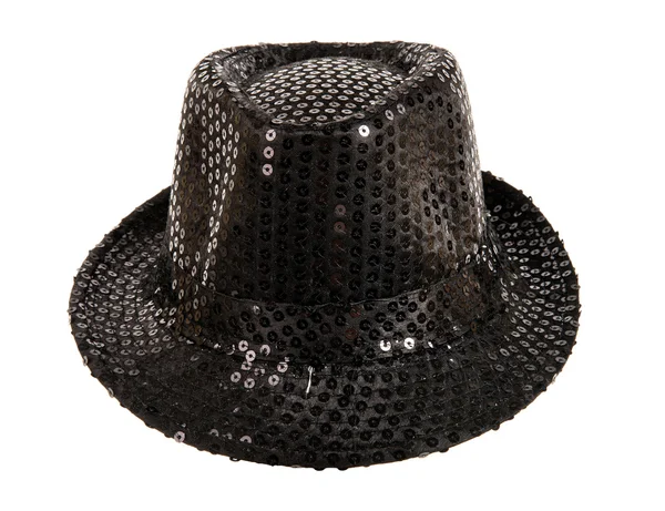 Sombrero negro festivamente brillante —  Fotos de Stock