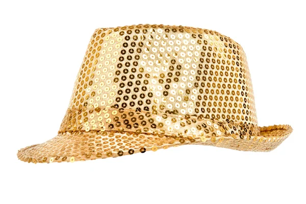 Festosamente lucente cappello d'oro — Foto Stock