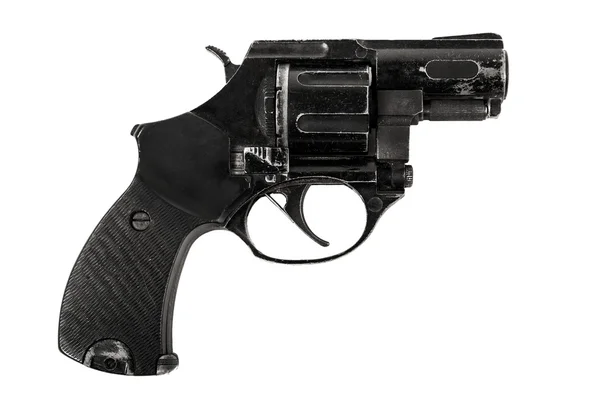 Grote zwarte revolver — Stockfoto